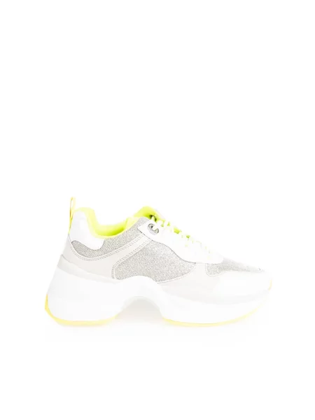 Sneakersy Guess skórzane na platformie białe