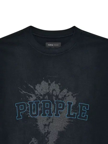 Raštuotas marškinėliai Purple Brand juoda