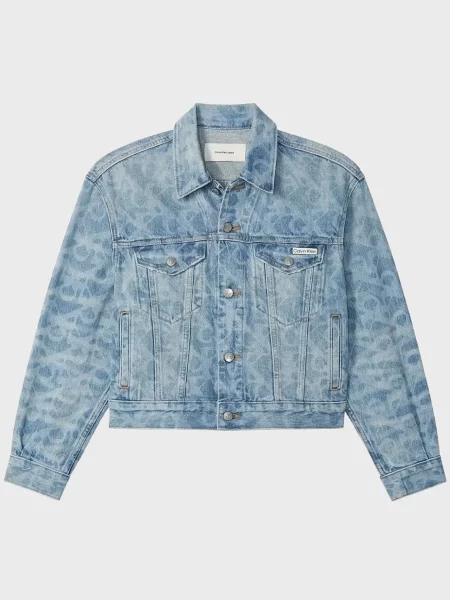 Джинсова куртка Calvin Klein Jeans блакитна