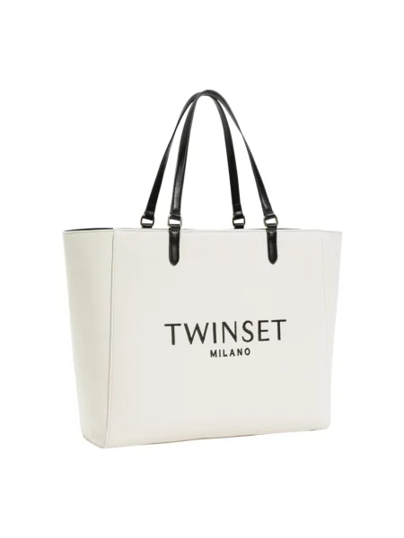 Torebka Twinset z logo biała