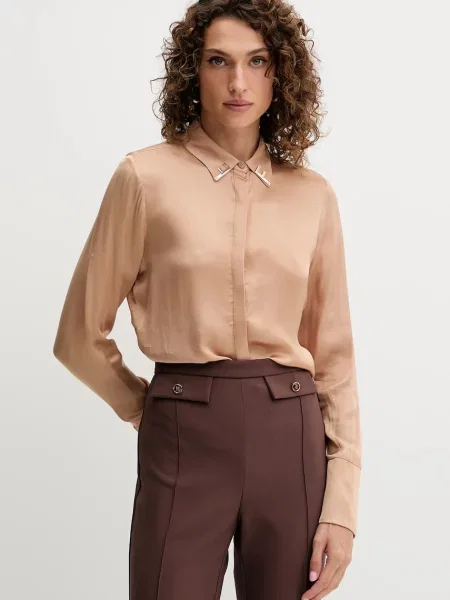 Fracomina cămașă cu guler clasic regular bej