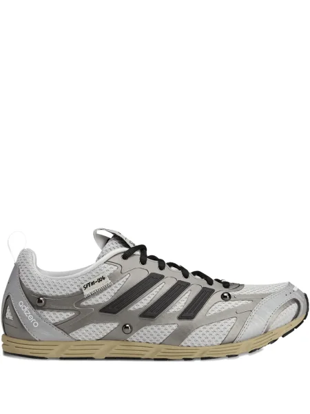 Tricou Adidas cu dungi din dantelă cu imagine alb