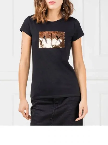 Armani Exchange tricou negru