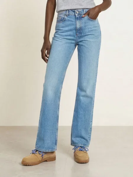 Claudie Pierlot Jeansy Straight blau niebieskie