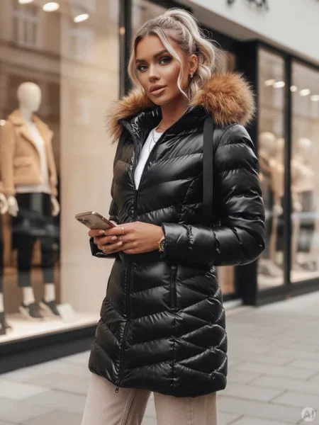 Kurtka pikowana JASMIN Dstreet czarna