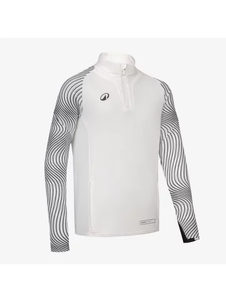 Bluza piłkarska na krótki dla dzieci Kipsta Viralto Wavy Club biała