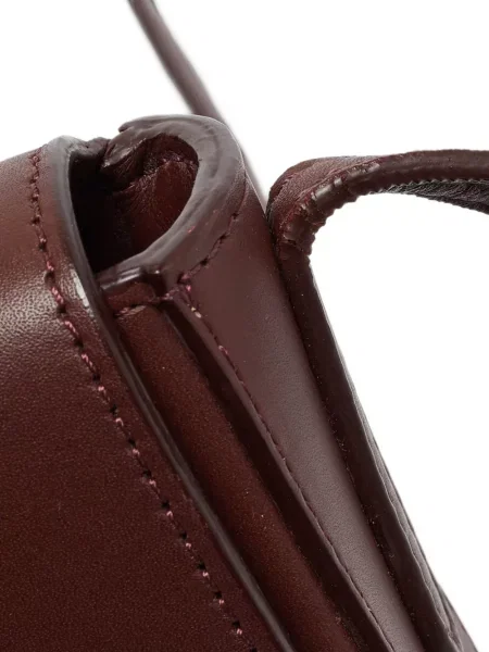 Δερμάτινη τσάντα χιαστί Mansur Gavriel καφέ