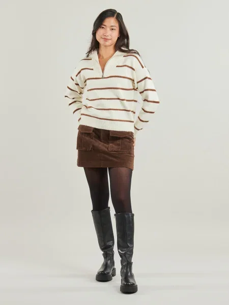 Fusta mini Tommy Hilfiger de catifea maro