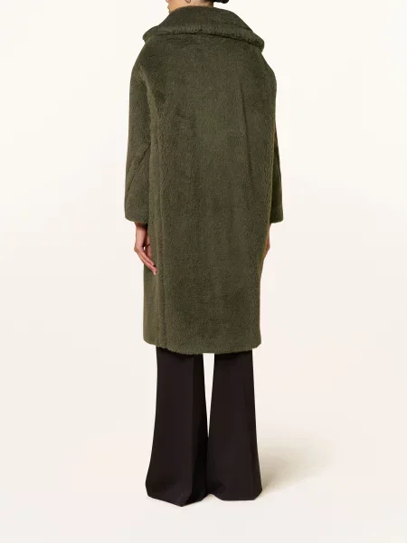Max Mara Kabát Z Umělé Kožešiny Tedgirl S Alpakou khaki