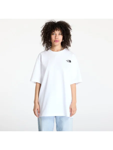 Тениска The North Face Nuptse Oversized с принт бяло