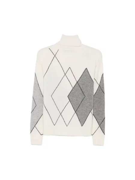 Sweter z golfem Seventy do golfa biały