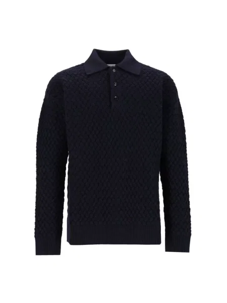 Lekki sweter Bottega Veneta wełniany niebieski