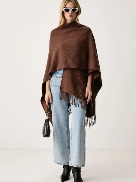 Guess poncho pentru femei maro