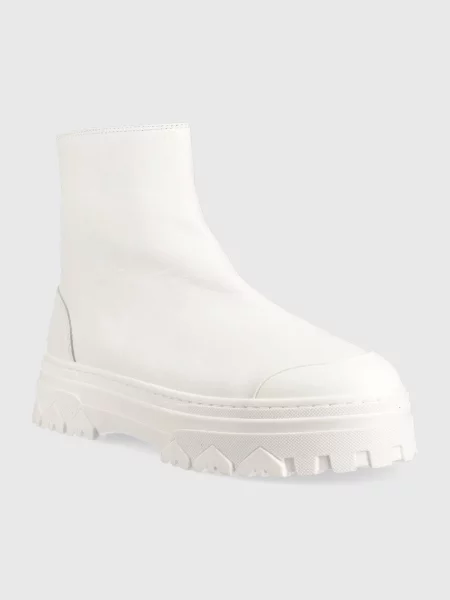 Škornji Patrizia Pepe Off White bela