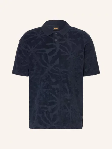 Boss Koszulka Polo Z Frotte Flower blau