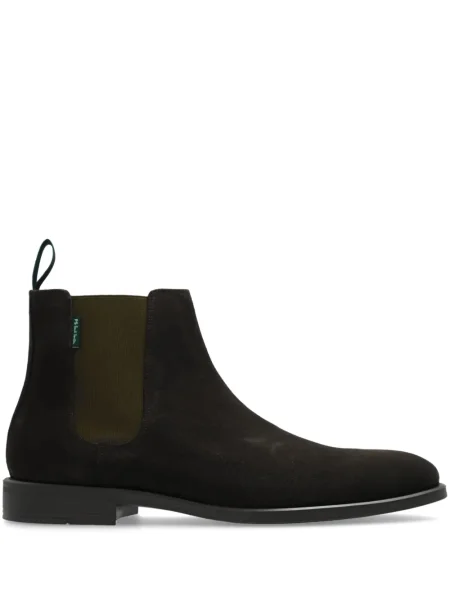 Cizme scurte Ps Paul Smith din piele de căprioară verde