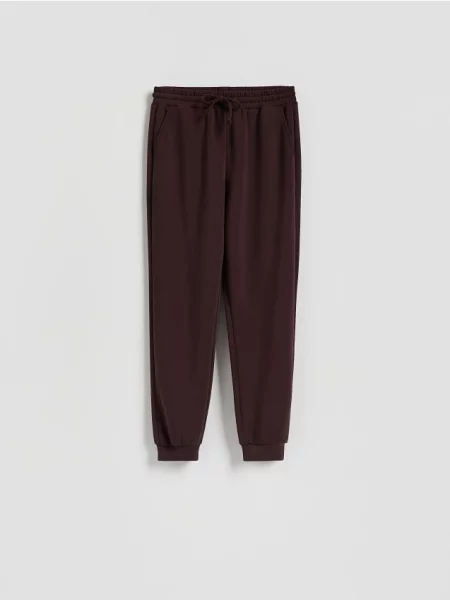 Reserved Dresowe joggery ciemnofioletowy