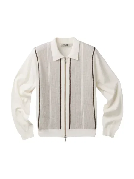 Kołnierzykowy sweter Coor biały