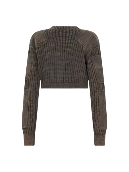 Krótki sweter Diesel brązowy