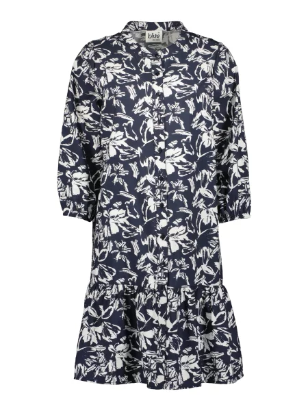 BLUE SEVEN Dolga srajca temno modra bela