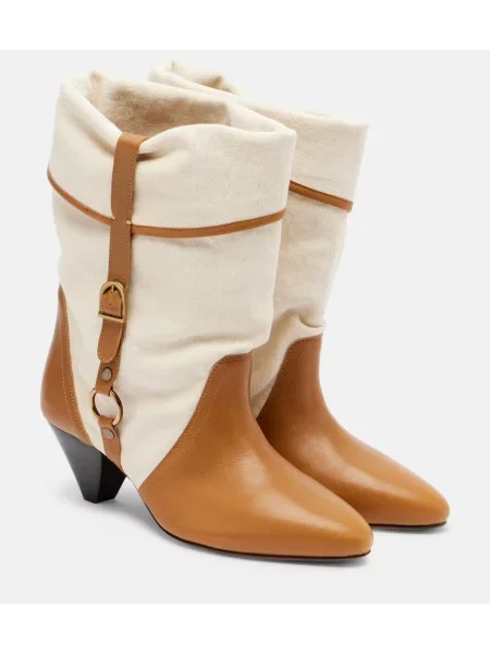 Cizme scurte Isabel Marant din piele maro