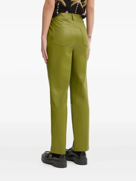 Pantaloni Never Fully Dressed cu broderie verde