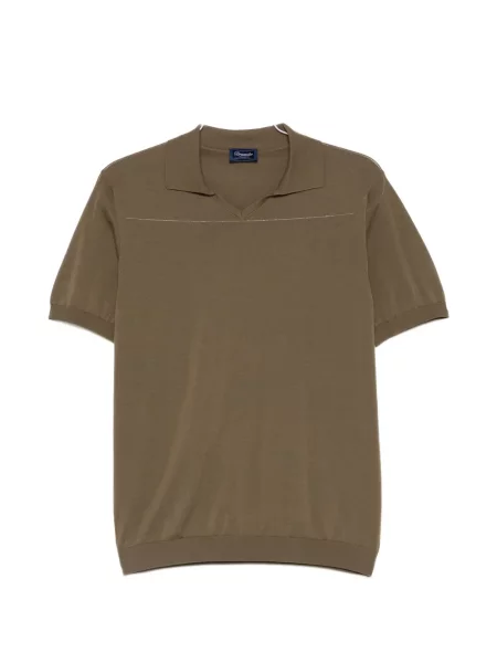 Tricou Drumohr cu decolteu în V scurt verde