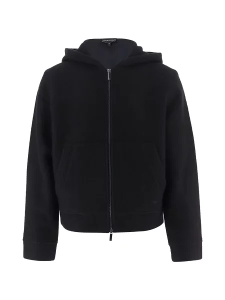 Hanorac cu glugă Emporio Armani negru