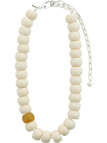 Pilgrim Verižica Eclipse gorčica / srebrna / off-bela bela