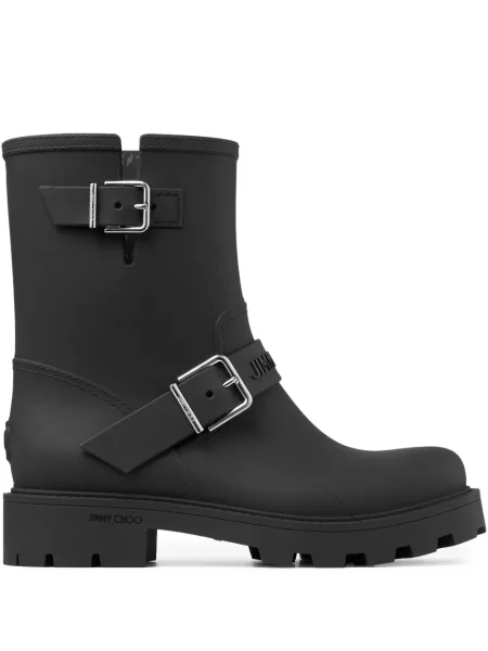 Botine Jimmy Choo cu cataramă biker negru