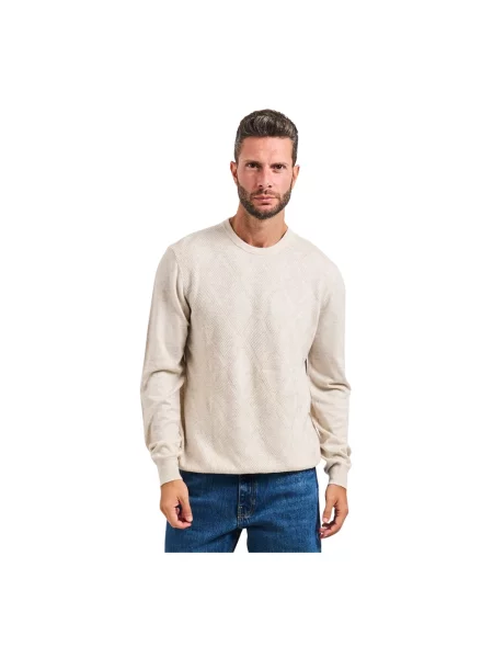 Sweter Guess wełniany z długim rękawem beżowy