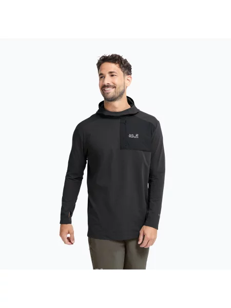 Trekingová mikina Jack Wolfskin Sucol Hoody black černá