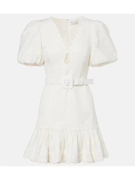 Rochie de in Rebecca Vallance cu broderie de in alb
