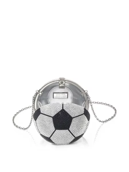 Fotbal geantă plic Judith Leiber alb