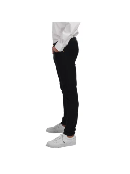 Welurowe jeansy Pt Torino z 5 kieszeniami czarne