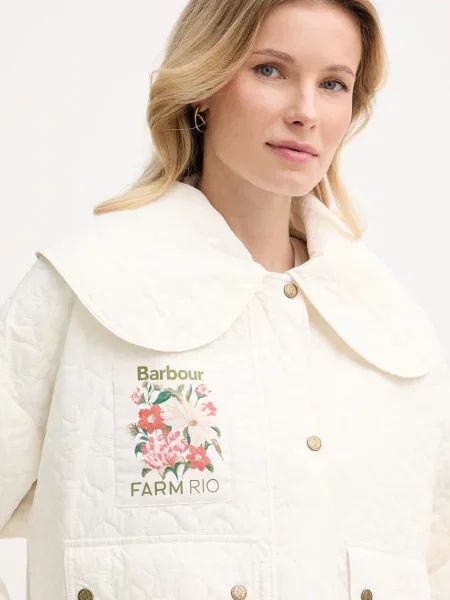 Barbour преходно яке дамско x Farm Rio бежово