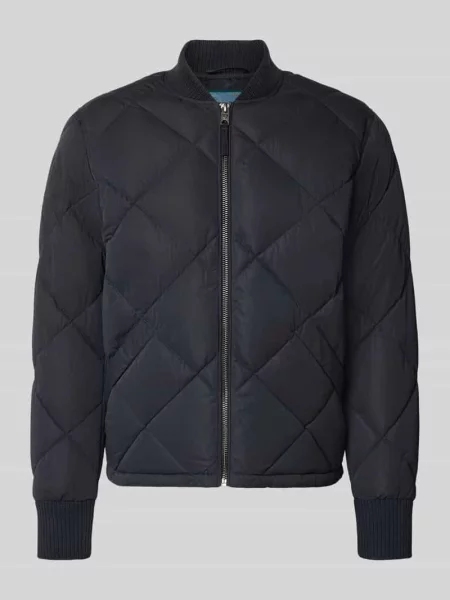 Kurtka pikowana o kroju regular fit ze stójką Superdry granatowa