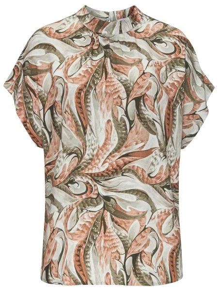 LASCANA Bluză castaniu / oliv / verde închis / murdar alb