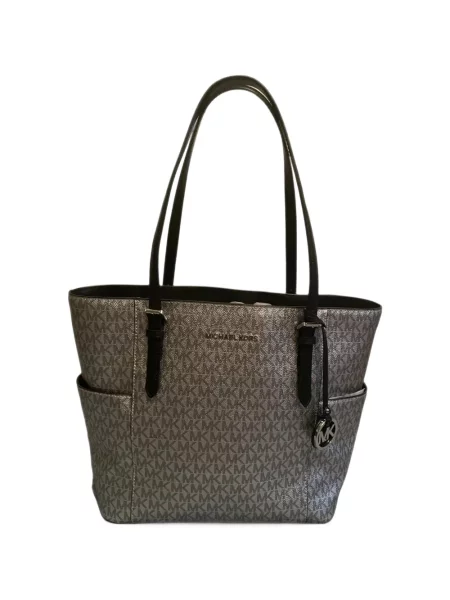Geantă shopper Michael Kors din canvas cu autograf