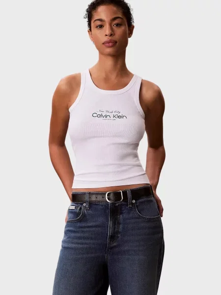 Майка Calvin Klein Jeans біла