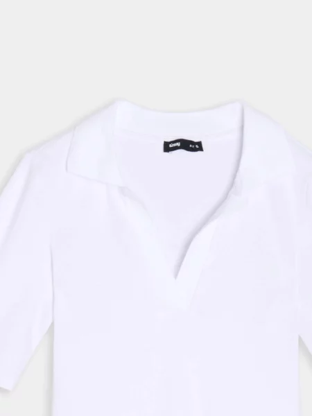 Боді з комірцем білий