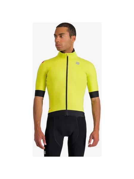 Kurtka Sportful Fiandre Pro krótki rękaw limonkowo-żółta S żółta