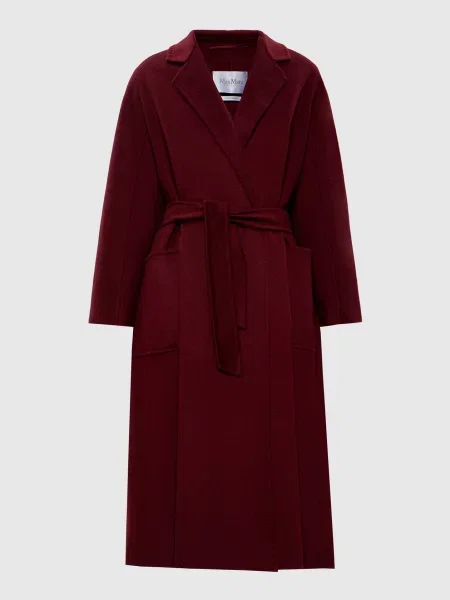 Пальто на запах LUDMILLA з кашеміру Max Mara бордове