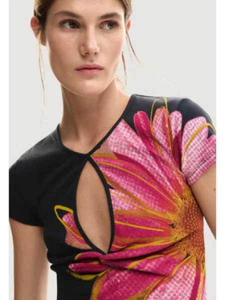 Desigual Majica TS_DUBLIN Casual Fit črna