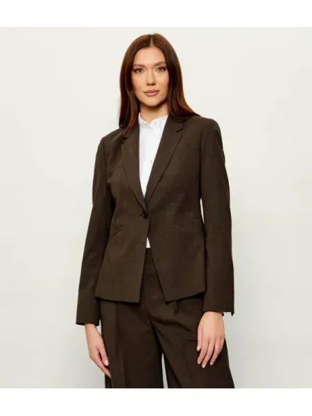 BOSS BLACK De lână sacou negru