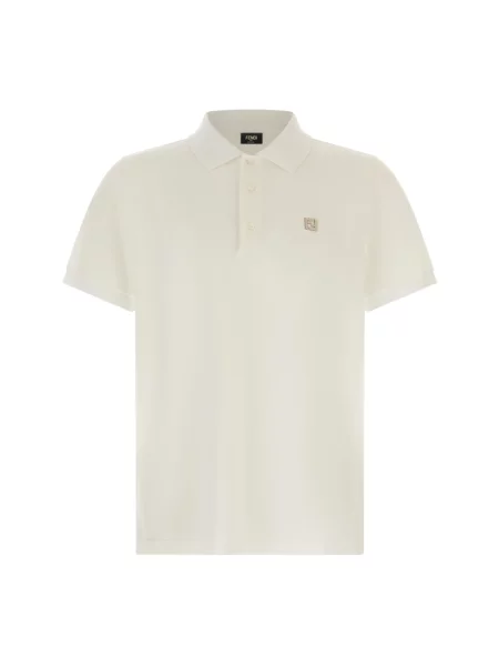 Koszulka polo Fendi z logo biała