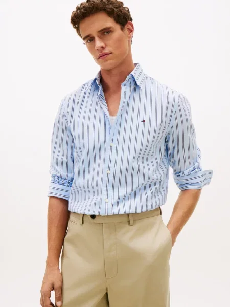 Tommy Hilfiger koszula biznesowa Mężczyźni Regular Fit w M niebieski