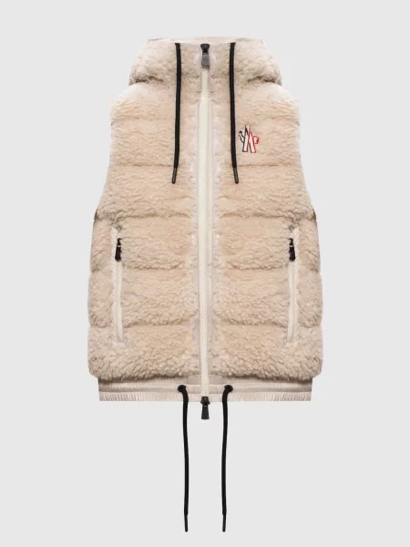 Пуховый жилет Moncler Grenoble бежевый