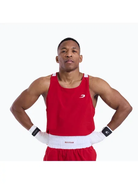 Tricou pentru bărbați Boxraw Stevenson V2 Tank red/white alb