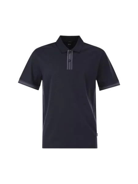 Koszulka polo Boss niebieska